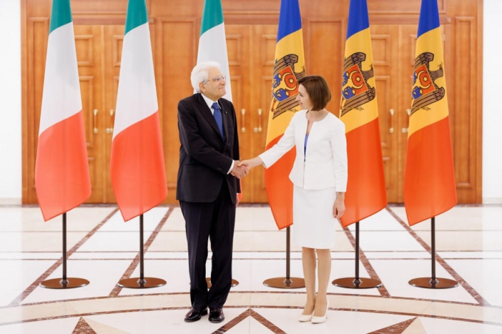 Maia Sandu l-a găzduit la Chișinău pe Președintele Republicii Italiene